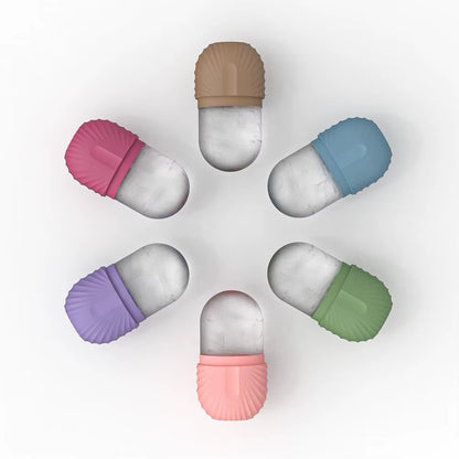 Ice Roller for Skincare Silicone Ice Roller Mold for Puffiness Reduction Face Lifting Skin Care Oval Shape Ice Balls for Women'S