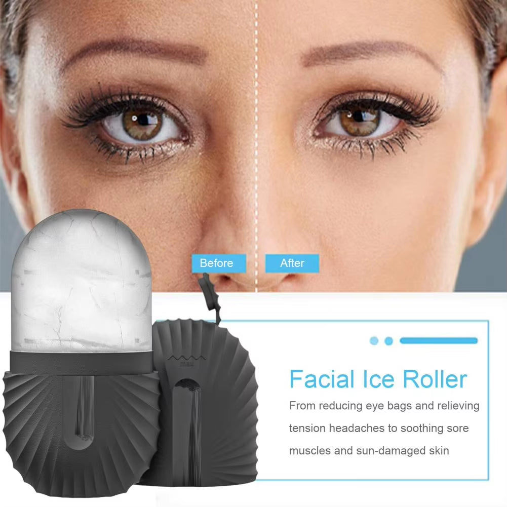 Ice Roller for Skincare Silicone Ice Roller Mold for Puffiness Reduction Face Lifting Skin Care Oval Shape Ice Balls for Women'S