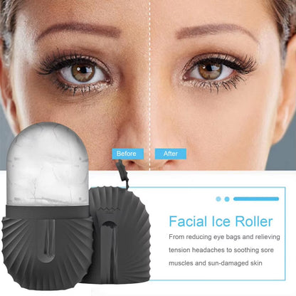 Ice Roller for Skincare Silicone Ice Roller Mold for Puffiness Reduction Face Lifting Skin Care Oval Shape Ice Balls for Women'S